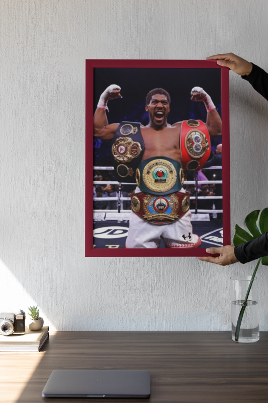 Anthony Joshua Wooden Framed Poster