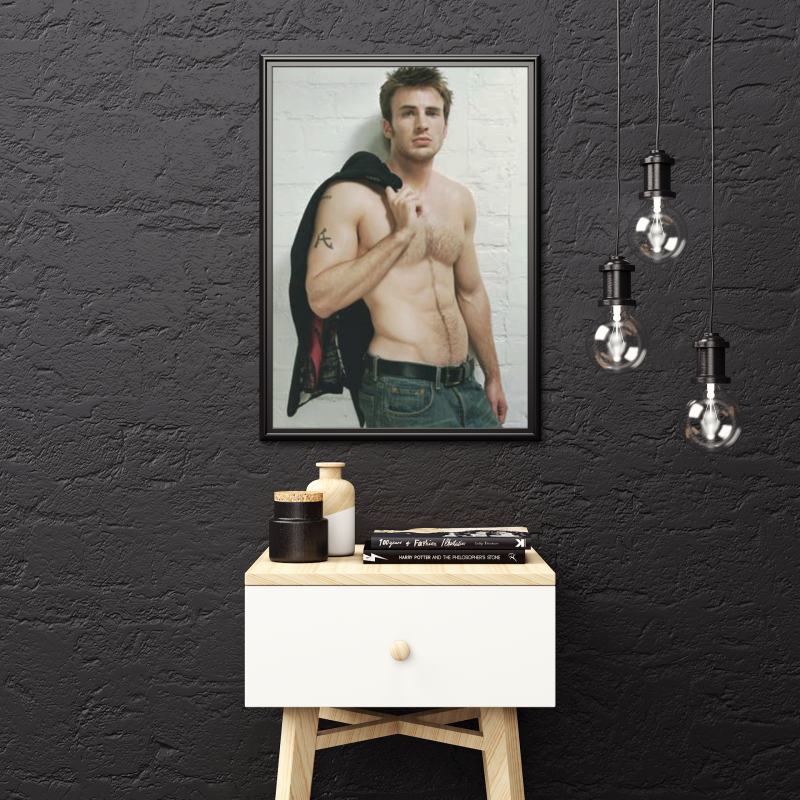 Chris Evans Metal Framed Poster