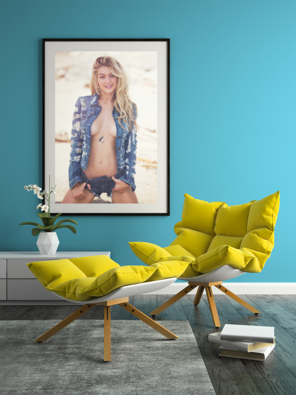 Gigi Hadid Metal Framed Poster